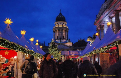 Romantic shot of the Gendarmenmarkt Christmas market